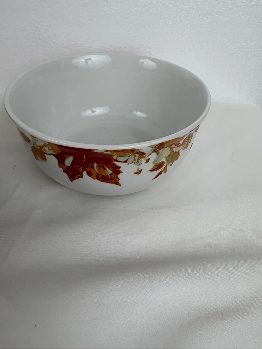 Royal Norfolk Autumn Leaves Fall Acorns Set Of 4 Soup Cereal Bowls